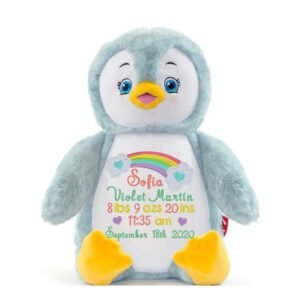 doudou bébé manchot personnalisédoudou bébé manchot personnalisé