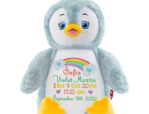 doudou bébé manchot personnalisédoudou bébé manchot personnalisé