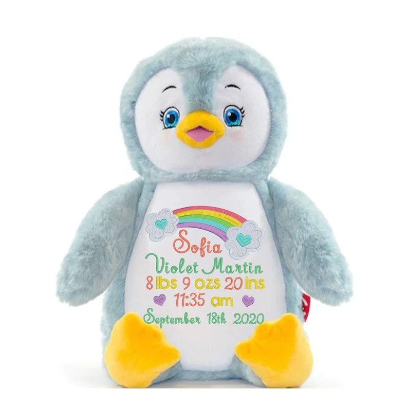 doudou bébé manchot personnalisédoudou bébé manchot personnalisé