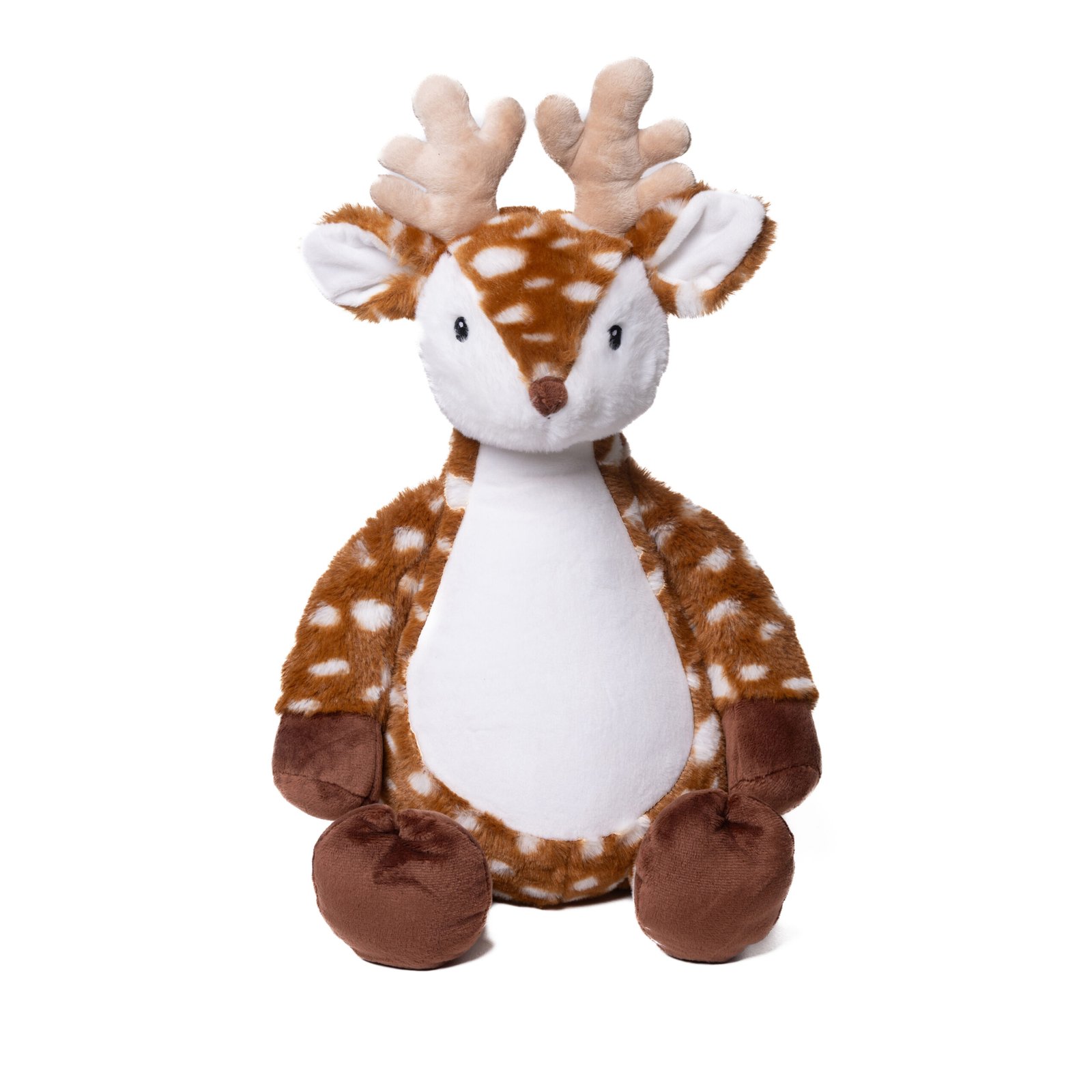 Peluche bébé personnalisée cerf avec date de naissance poids et taille brodés