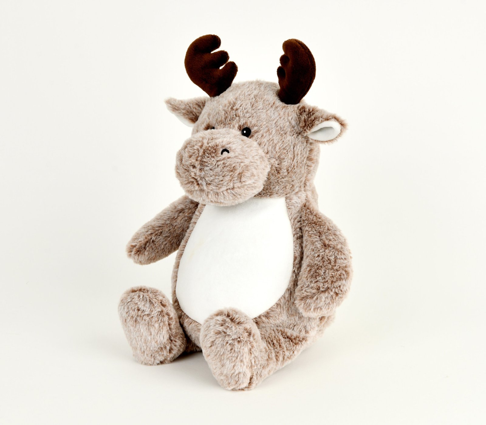 Doudou renne personnalisé avec prénom bébé brodé et date de naissance – peluche souvenir naissance