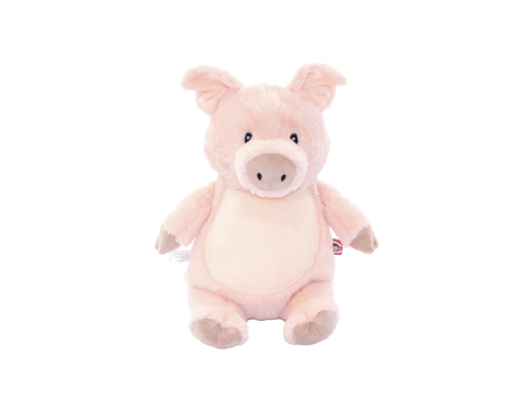 Doudou cochon personnalisé avec prénom date de naissance poids et taille