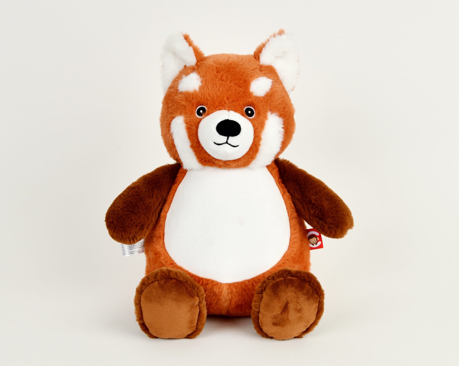 Cadeau de naissance personnalisé peluche panda roux avec prénom brodé