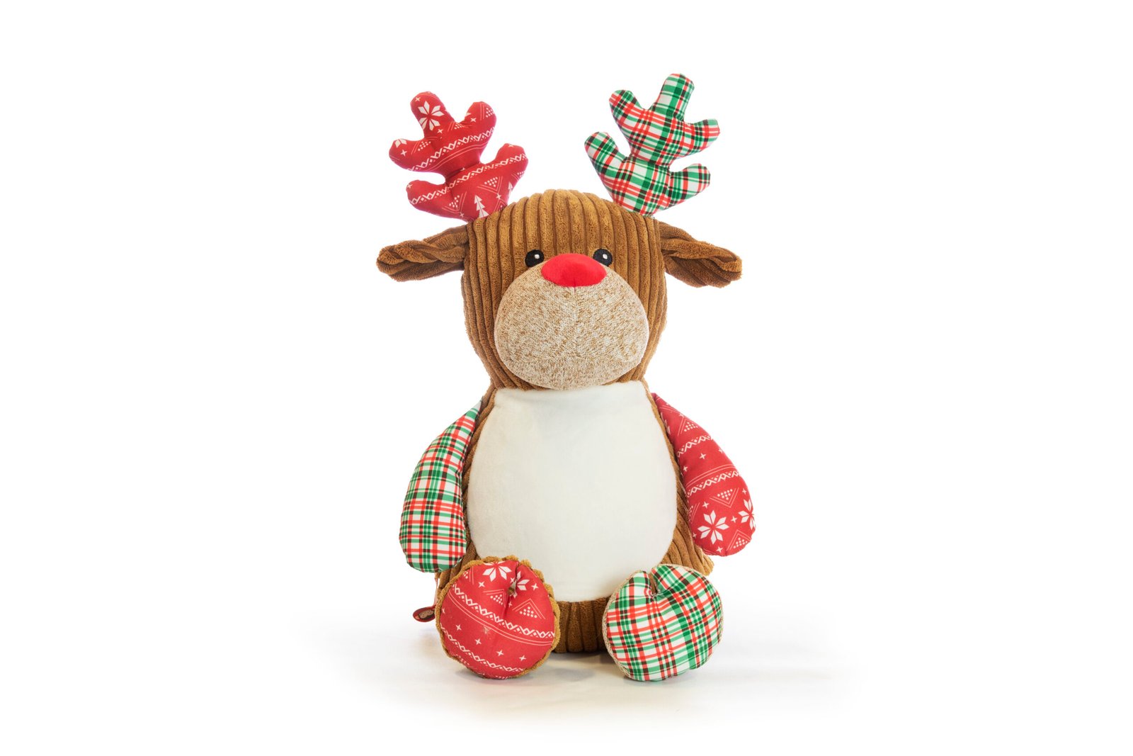 Doudou renne personnalisé avec broderie prénom bébé cadeau de naissance original