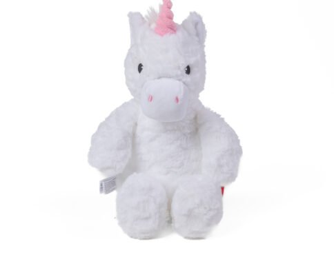 Doudou licorne personnalisé avec prénom bébé brodé et date de naissance – peluche souvenir naissance