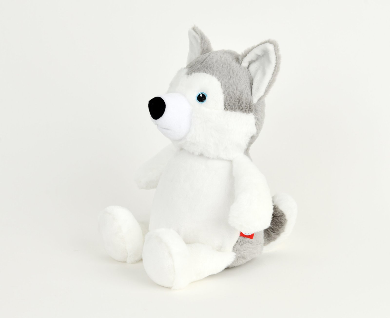 Peluche husky personnalisable avec prénom brodé pour bébé – idée cadeau naissance